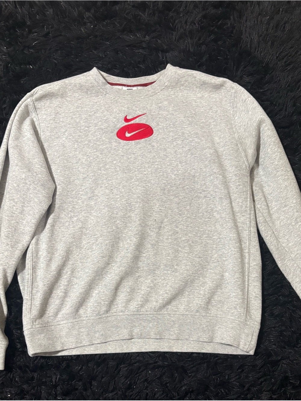 Gray Nike Double Swoosh Crewneck
Sweatshirt